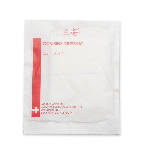 Combine dressing, sterile, 10cm x 20cm - SURVIVAL