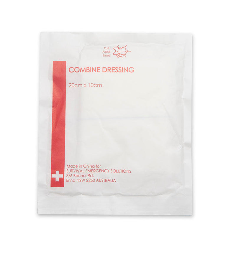 Combine dressing, sterile, 10cm x 20cm - SURVIVAL